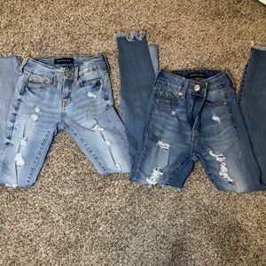 Aeropostale bundle of low rise jeggings&high rise